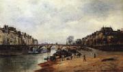 Stanislas Lepine Quais of the Seine France oil painting reproduction